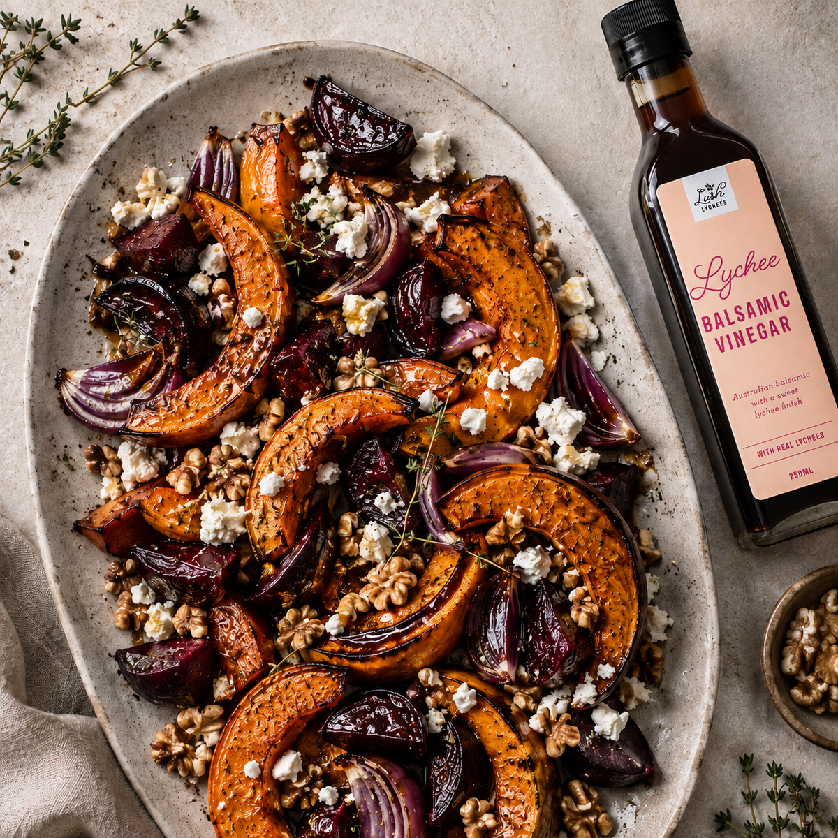 Balsamic Roasted Pumpkin and Beetroot