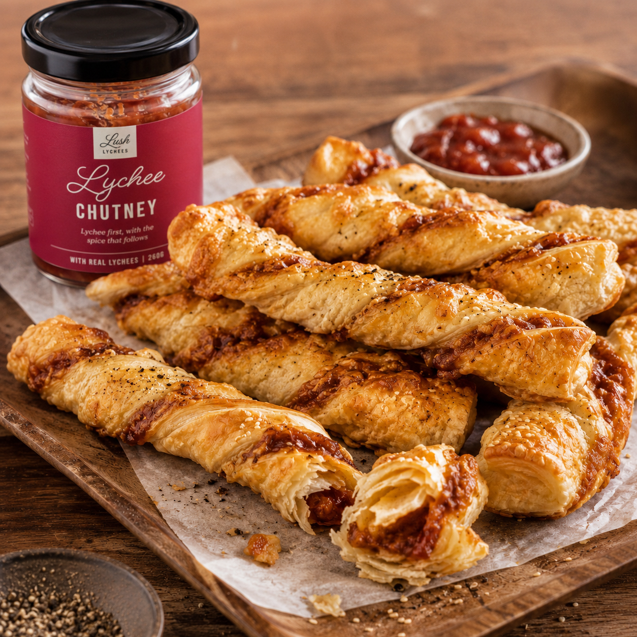 Chutney & Cheese Pastry Twists
