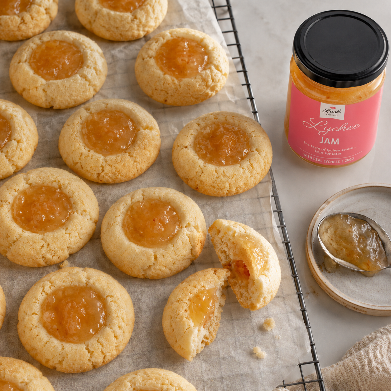 Goat's Cheese and Lychee Jam Tart