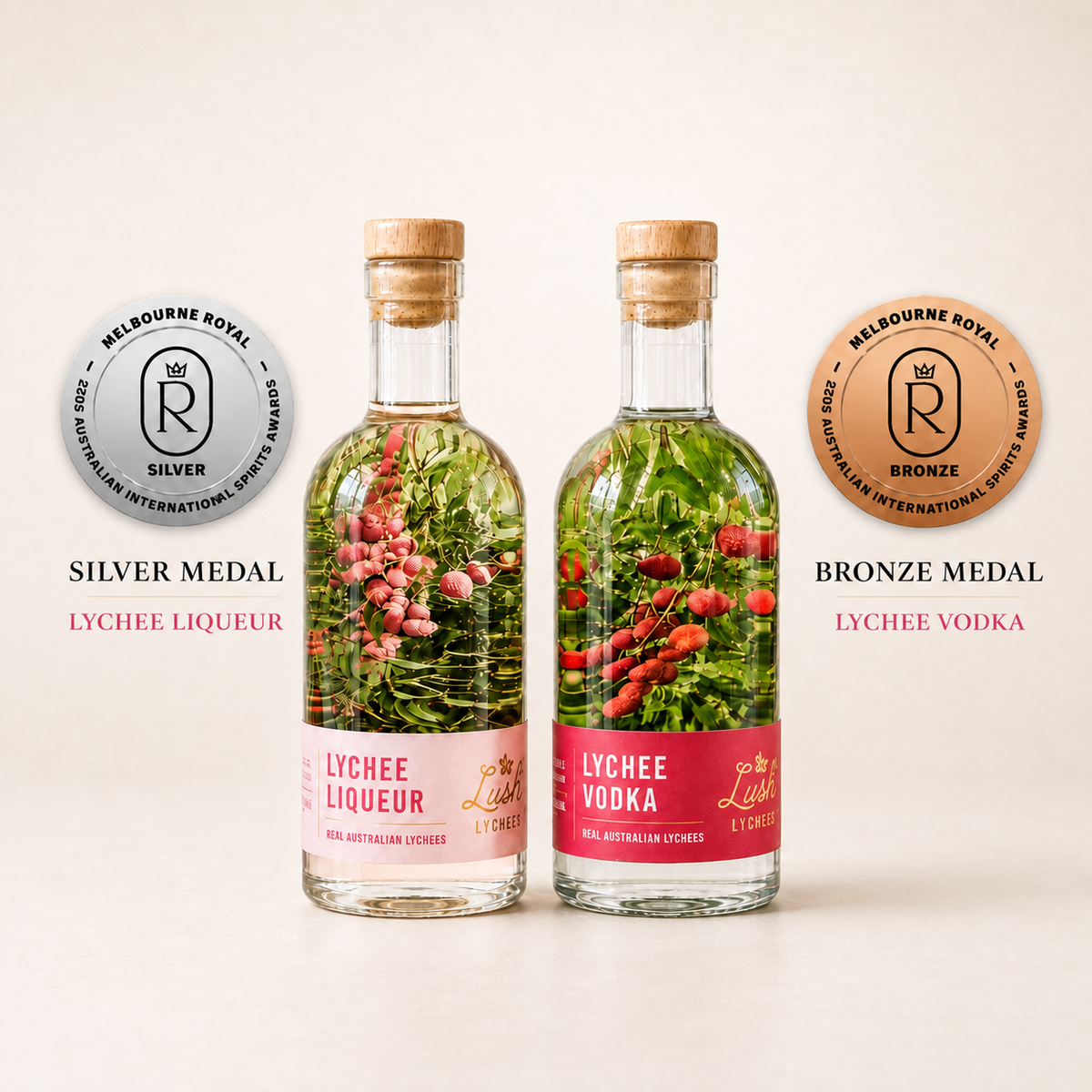 Lush Lychees Wins Silver & Bronze at Melbourne Royal Spirits Awards