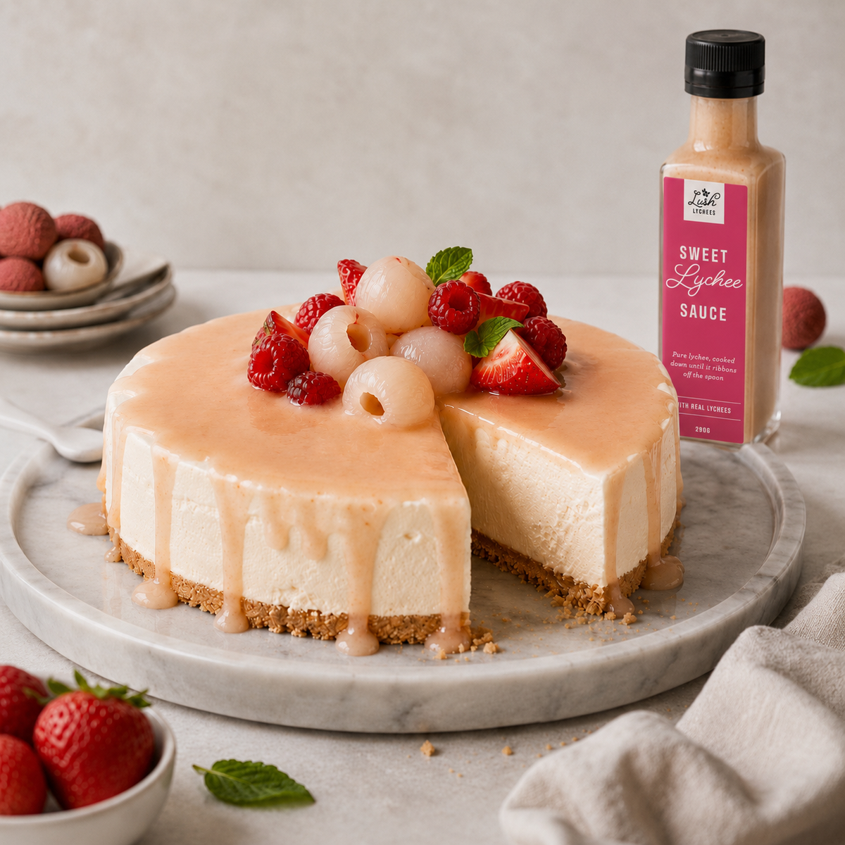 Lychee Cheesecake
