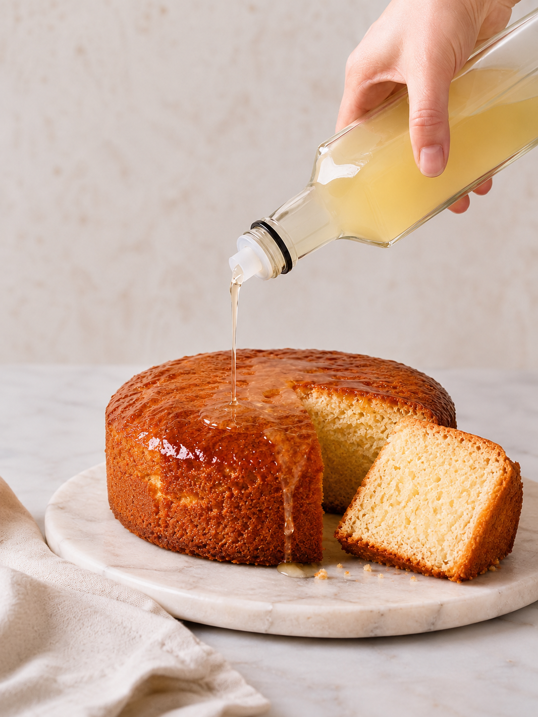 Lychee Drizzle Cake